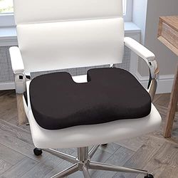 Flash Furniture Susan Sittdyna för kontorsstol – CertiPUR-US-certifierat minnesskum – kudde för sittande, svart