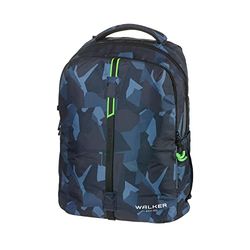 Walker 42125-374 - Sac à dos Elite Camo Anthracite avec 2 compartiments, poche arrière zippée, rembourrage dorsal, système de portage réglable en hauteur et sangles réglables