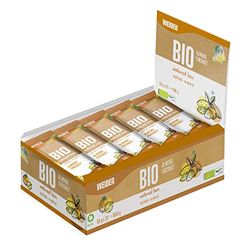 Weider Bio Natural Bar (20x50g) Almendra-Coco, Barritas Ecológicas Energéticas de Almendra y Coco, Sin Azúcar añadido, Sin Aceite de Palma, Vegano