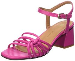 Fred de la Bretoniere Dames FRS1384 Sandaal Soft Nappa Leather Heeled Sandal, Fuchsia, 38 EU, fuchsia, 38 EU