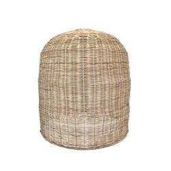 Lumisky Paralume GIACOMO in rattan naturale stile bohémien per montaggio elettrico E27 H45cm