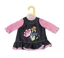 Dolly Moda Jeansrok voor Poppen van 39-46 cm- Met bloemen-borduursel & blaadjes-motief - Ideaal voor Kinderhandjes, Bevordert Creativiteit, Empathie & Sociale Vaardigheden, Voor Peuters Vanaf 3 Jaar