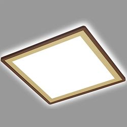 BRILONER - Lampada da soffitto a LED con effetto retroilluminato, sottile lampada da soffitto a LED, ultra piatta, luce bianca neutra, 293x293x28 mm, marrone oro