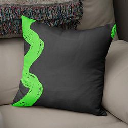 Bonamaison Decoratieve kussenhoes Neon groen & Fume, gooien kussenhoezen, home decoratieve kussenslopen voor woonkamer, bank, slaapkamer, maat: 43x43 cm - ontworpen en vervaardigd in Turkije