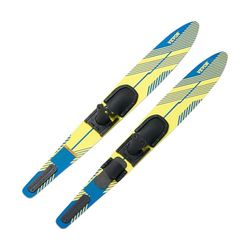 VEVOR Waterski-plankenset lengte 150 cm met verstelbare X-7 hoefijzerbindingen UV-coating glanzende waterskibodem combo voor volwassenen draagvermogen max. 136 kg