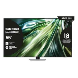 SAMSUNG TV QE55QN94DATXZT Neo QLED 4K Mini LED, Smart TV 55" Processore NQ4 AI Gen2, Neo Slim, DVBT-2, Q-Symphony & Dolby Atmos, Integrato con Alexa, Carbon Silver 2024