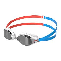 Speedo Unisex Fastskin Speedsocket 2 zwembril, competitieve racebril, anti-condens, anti-lek, sirene rood/picton blauw, eenheidsmaat