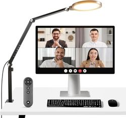 NEEWER BASICS Kit d'éclairage de Bureau pour Téléphone Portable 7", 10W 3000K-6500K, Anneau Lumineux à Intensité Variable avec Support pour Vidéoconférence, Selfie, Vlog, Maquillage, R18