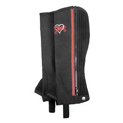 USG 11550008-546-211-303 "Lovely Pony" Jodhpur Mini Chaps voor kinderen, smalle snit, zwart/rood, maat: S