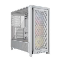 CORSAIR FRAME 4000D RS ARGB Case modulare Mid–Tower ATX per PC – Flusso d'aria elevato, 3 ventole RS ARGB preinstallate, ASUS BTF, MSI Project Zero, Gigabyte Project Stealth – Bianco