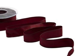 Furlanis - Piattina Elegante Con Rame, Nastro Decorativo Per Confezioni Regalo, Tessuto Italiano - Amaranto, 25 mm x 20 m
