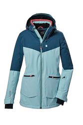 killtec Donna Giacca da sci/giacca funzionale con cappuccio, paraneve e ventilazione sotto le ascelle KSW 40 WMN SKI JCKT, hell eisblau, 36, 41973-000