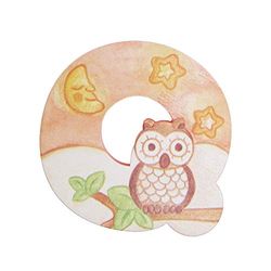 THUN - Lettre Q Murale avec Hibou - Accessoires pour Chambre d'enfant - Décoration de la Maison - Bois - 8 h cm
