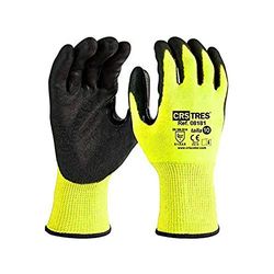 CRISCOLOR Beschermende handschoen Extreme T-10, 12 stuks, neongeel en zwart, T10