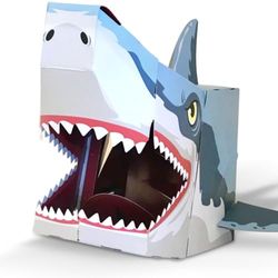 Fiesta Crafts T-3018 Shark Head 3D Mask Card Children's Craft and Accessories, Various