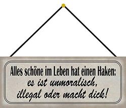 Schatzmix Tin-Plate Sign, Sheet metal, Multicoloured, 27x10 cm