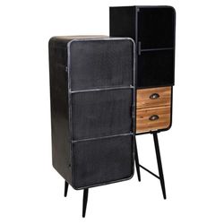 Kit Vitrina De Metal Y Madera