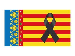 Oedim Bandiera comunità Valenciana con crespo 150 x 85 cm, rinforzata e impunture, bandiera con 4 occhielli metallici e impermeabile