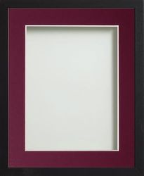 Frame Company Webber Black with Plum Mount, 14x11 for A4