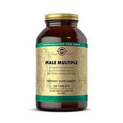 Solgar Male Multiple Tablets - Pack of 120 - Supports Metabolism and Reduces Fatigue - Immunity, Health and Bone Heart - Vegan