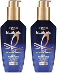 L'Oréal Paris - Elseve Huile Extraordinaire Midnight Sérum - Huile précieuse de Camélia - Protocole de Soin Capillaire - 100 ml (Lot de 2)