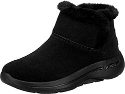 Skechers Go Walk Arch Fit Cherish, Stivaletto Donna, Camoscio Nero, 36.5 EU