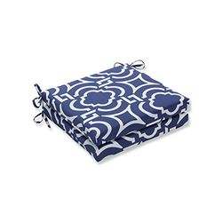 Pillow Perfect 615189 Carmody-Set di Cuscini per Sedia, Colore: Blu, Spun_Poliestere, 20 in. L X 20 in. W X 3 in. D, 2 unità