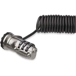Cable de Seguridad con Combinación para Ordenador Portátil - Cable Auto Enrrollable de 1.8m - con Combinación de 3 Dígitos