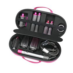 RLSOCO Funda rígida para Dyson Airwrap Complete Long/Complete Styler HS05 HS01 – Se Adapta a 4 barriles Largos o Cortos, Rosa (Solo Funda, peinador de Pelo no Incluido)