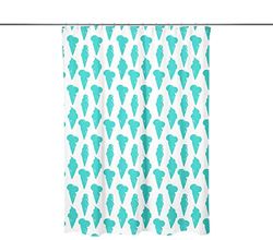 Bonamaison Digitally Printed Shower Curtain, 1 Piece 150x200 Cm - Designed And Manufactured in Turkey