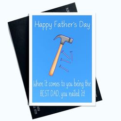 Gelukkig Vaderdag Kaarten Als Het Op Je Komt Om De Beste Papa Je Genageld Het Grap Lachen Vaderdag Kaarten Humor Hilarische Vaderdag Kaart SP94