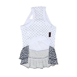 Puppia Gypsophila Bianco L Vestitino, Vestito per Cane