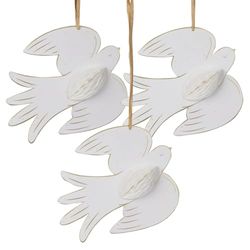 Talking Tables 3 x Honingraat Witte Duiven, Herbruikbare Kerstversiering, Bruiloft, Babyshower, Religieuze Ceremonie, Doop, Begrafenissen, Muur Hangende Vogels Decoratie, Seizoensgebonden
