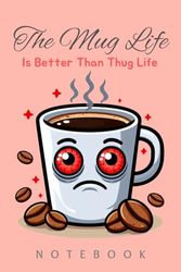 Pink Funny Quote Cute Coffee Notebook: 6x9 with 240 Lined Pages for School, Home, Office & Gifts