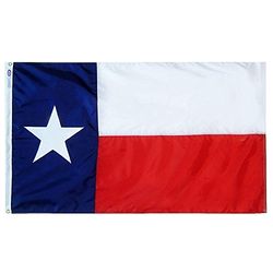 Annin Flagmakers Model 145270 Texas State Flag 4x6ft. Nylon SolarGuard Nyl-Glo 100% gemaakt in de VS naar officiële staatsontwerpspecificaties.