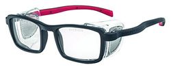 PEGASO , 9R Gafas Proteccion Gama Graduables CON Lente Neutra Modelo Normal PC Incolora Antiva Unisex Adulto, Nero E Rosso, L