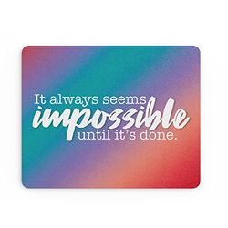 Citazione Tappetino per mouse Ufficio Lavoro Mousepad Accessori da Scrivania Computer Collega Sembra Impossibile Fino A Quando Non È Fatto Regali Motivazionali | IT - MM225