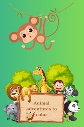 Animal adventures to color