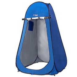 AKTIVE Tente de Douche de Camping sans Plancher 120X120X185 cm, Structure Pliable avec Poteaux, Polyester Imperméable, Ventilation Supérieure, Sac de Transport Inclus (62162)