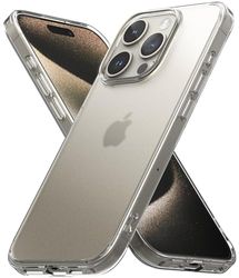 Ringke Fusion Compatibel met iPhone 15 Pro Max Case, Anti-Vingerafdruk Doorschijnend Schokbestendig Bumper Hoesje - Matte Clear