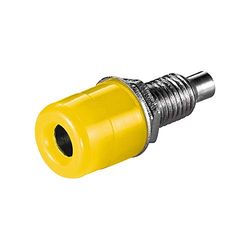 Goobay 11672 Presa a banana con filo - 4 mm con 2 dadi giallo