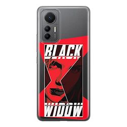 ERT GROUP mobiltelefonfodral för Xiaomi 12 LITE originalt och officiellt licensierat Marvel mönster Black Widow 012 optimalt anpassad till formen på mobiltelefonen, gedeeltelijk transparant