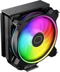Cooler Master Hyper 212 Halo CPU Air Cooler - Finitura in Alluminio Nero Corvino, 4 Tubi Calore a Contatto Diretto Continuo con Alette, Rilevamento ARGB, MF120 Halo2, Staffe LGA1700 e AM5 - Nero