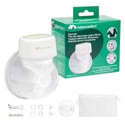 Bebeconfort Discreet Bärbar Bröstpump Elektrisk, Handsfree Bröstpump, Låg Ljudnivå (51 db), 3 Pumplägen, 15 Intensitetsinställningar, Lång Batteritid, Stor Behållare 210 ML