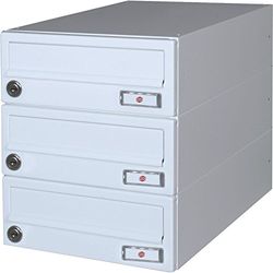 Renz 102257801 hogar Carta compartimento Sistema de 3 piezas (1 x 3), 300 x 330 x 385 mm, RAL 9016