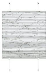 GARDINIA Persianas plissadas, cortina dobrável opaca, todas as peças de montagem incluídas, persianas plissadas Katy Wave EASYFIX presas com dois trilhos, branco, 70 x 130 cm (LxA)
