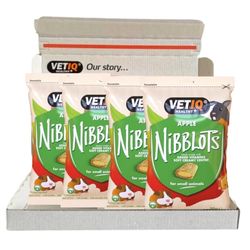 VETIQ Apple Nibblots for Small Animals, Tasty Treats with Added Vitamins & a Soft Creamy Centre, Beneficial for Skin & Coat, 30 g (Pack of 4)