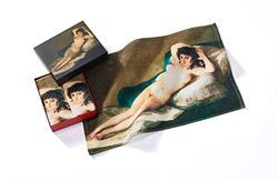 Musearta GT2-FG-MD-V433092 Guest Towels Set of 2 with La Maja Desnuda by Artist Francisco de Goya Cotton 40 x 60 cm