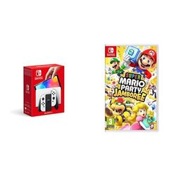 Nintendo Console Switch (modèle OLED) blanche & Super Mario Party Jamboree