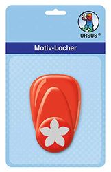 Ursus 19470073 - Perforatore con leva, misura piccola, motivo floreale, circa 16 mm, colore: Rosso